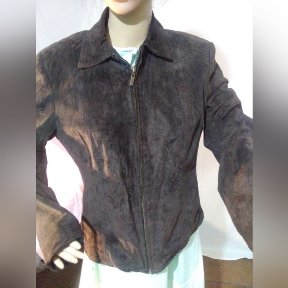 Croft & Barrow Suede Leather Jacket-- Small ° - Picture 3 of 11